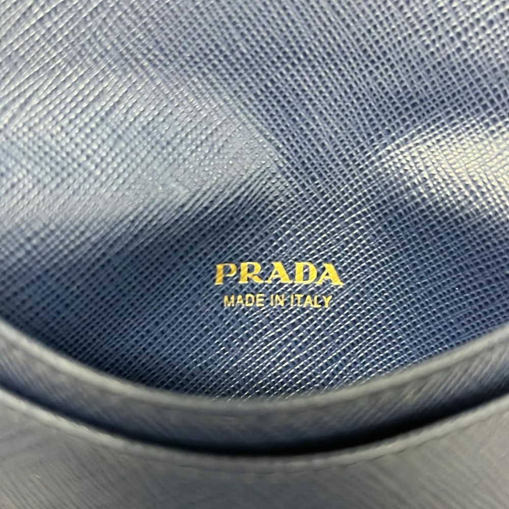Prada Card Case Navy Gold - Picture 5 of 5